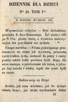 Dziennik dla Dzieci. 1830, nr 21