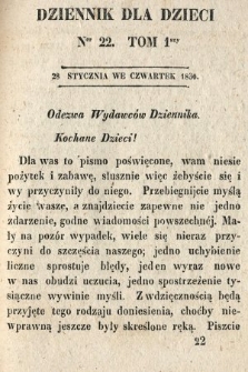 Dziennik dla Dzieci. 1830, nr 22