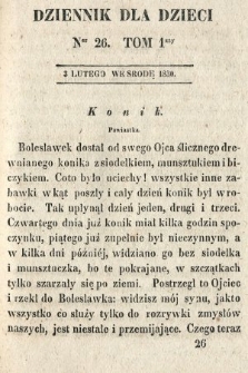Dziennik dla Dzieci. 1830, nr 26