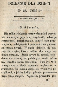 Dziennik dla Dzieci. 1830, nr 28