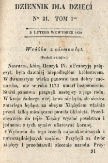 Dziennik dla Dzieci. 1830, nr 31