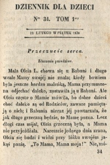 Dziennik dla Dzieci. 1830, nr 34