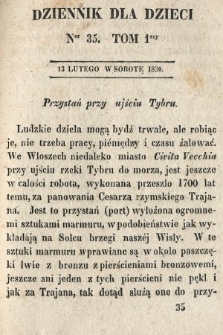 Dziennik dla Dzieci. 1830, nr 35