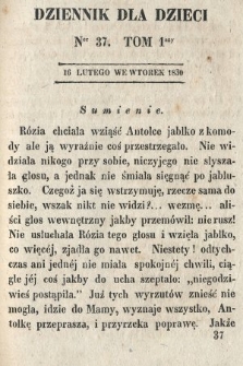 Dziennik dla Dzieci. 1830, nr 37