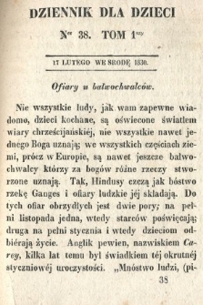 Dziennik dla Dzieci. 1830, nr 38