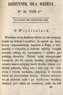 Dziennik dla Dzieci. 1830, nr 39