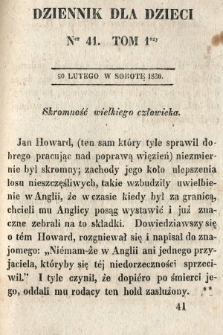 Dziennik dla Dzieci. 1830, nr 41