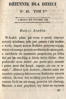 Dziennik dla Dzieci. 1830, nr 49