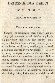 Dziennik dla Dzieci. 1830, nr 57