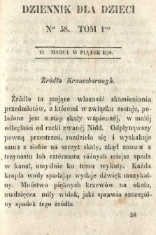 Dziennik dla Dzieci. 1830, nr 58