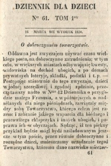 Dziennik dla Dzieci. 1830, nr 61