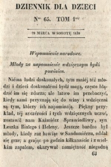 Dziennik dla Dzieci. 1830, nr 65
