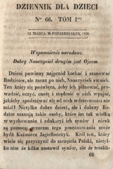 Dziennik dla Dzieci. 1830, nr 66