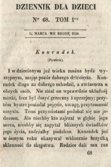 Dziennik dla Dzieci. 1830, nr 68
