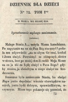 Dziennik dla Dzieci. 1830, nr 73
