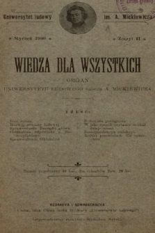 Wiedza dla Wszystkich : organ „Uniwersytetu Ludowego im. Adama Mickiewicza”. 1900, nr 2