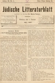 Das Jüdische Litteraturblatt. 1897, Jg. 25, nr 5