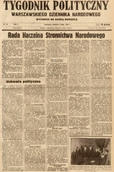 Tygodnik Polityczny Warszawskiego Dziennika Narodowego : wychodzi na każdą niedzielę. 1937, nr 18