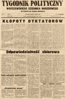 Tygodnik Polityczny Warszawskiego Dziennika Narodowego : wychodzi na każdą niedzielę. 1937, nr 31