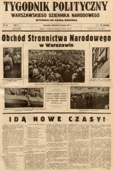 Tygodnik Polityczny Warszawskiego Dziennika Narodowego : wychodzi na każdą niedzielę. 1937, nr 34