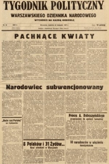 Tygodnik Polityczny Warszawskiego Dziennika Narodowego : wychodzi na każdą niedzielę. 1937, nr 48