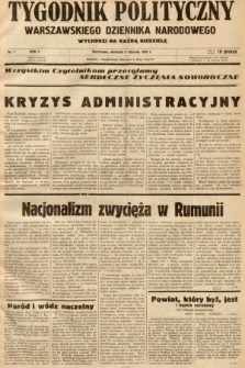 Tygodnik Polityczny Warszawskiego Dziennika Narodowego : wychodzi na każdą niedzielę. 1938, nr 1