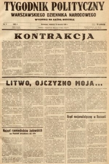 Tygodnik Polityczny Warszawskiego Dziennika Narodowego : wychodzi na każdą niedzielę. 1938, nr 3