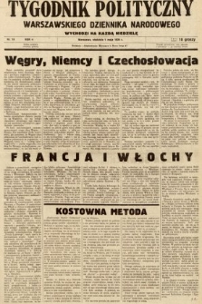 Tygodnik Polityczny Warszawskiego Dziennika Narodowego : wychodzi na każdą niedzielę. 1938, nr 18