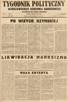 Tygodnik Polityczny Warszawskiego Dziennika Narodowego : wychodzi na każdą niedzielę. 1938, nr 20