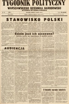 Tygodnik Polityczny Warszawskiego Dziennika Narodowego : wychodzi na każdą niedzielę. 1938, nr 23