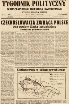 Tygodnik Polityczny Warszawskiego Dziennika Narodowego : wychodzi na każdą niedzielę. 1938, nr 41
