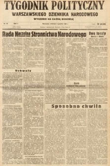 Tygodnik Polityczny Warszawskiego Dziennika Narodowego : wychodzi na każdą niedzielę. 1938, nr 49