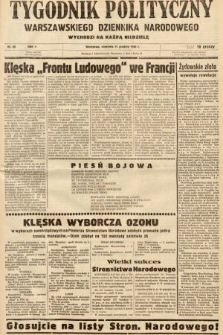 Tygodnik Polityczny Warszawskiego Dziennika Narodowego : wychodzi na każdą niedzielę. 1938, nr 50