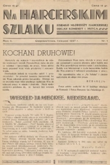 Na Harcerskim Szlaku : pisemko młodzieży harcerskiej : organ Komendy 1 Hufca. 1937, nr 1