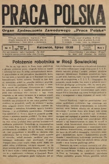 Praca Polska : organ Zjednoczenia Zawodowego „Praca Polska”. 1938, nr 6