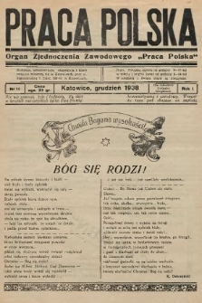 Praca Polska : organ Zjednoczenia Zawodowego „Praca Polska”. 1938, nr 11