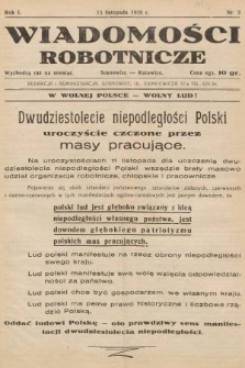 Wiadomości Robotnicze. 1938, nr 2