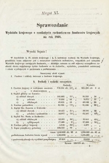 [Kadencja II, sesja III, al. 11] Alegaty do Sprawozdań Stenograficznych z Trzeciej Sesyi Drugiego Peryodu Sejmu Galicyjskiego z roku 1869. Alegat 11