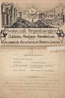 Miesięcznik Organizacyjny Oddziału Młodzieży Powstańczej przy Zarządzie Centralnym Wspólnoty Interesów. 1936, nr 4 i 5