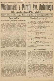 Wiadomości z Parafji Św. Antoniego = St. Antonius-Pfarrblatt. 1934, nr 2