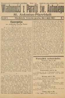 Wiadomości z Parafji Św. Antoniego = St. Antonius-Pfarrblatt. 1934, nr 9