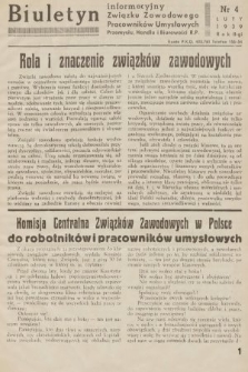 Biuletyn Informacyjny Związku Zawodowego Pracowników Umysłowych Przemysłu, Handlu i Biurowości R.P. 1939, nr 4