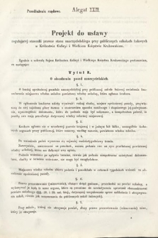 [Kadencja II, sesja III, al. 23] Alegaty do Sprawozdań Stenograficznych z Trzeciej Sesyi Drugiego Peryodu Sejmu Galicyjskiego z roku 1869. Alegat 23