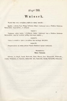 [Kadencja II, sesja III, al. 29] Alegaty do Sprawozdań Stenograficznych z Trzeciej Sesyi Drugiego Peryodu Sejmu Galicyjskiego z roku 1869. Alegat 29