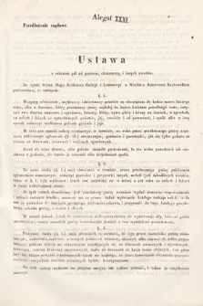 [Kadencja II, sesja III, al. 31] Alegaty do Sprawozdań Stenograficznych z Trzeciej Sesyi Drugiego Peryodu Sejmu Galicyjskiego z roku 1869. Alegat 31