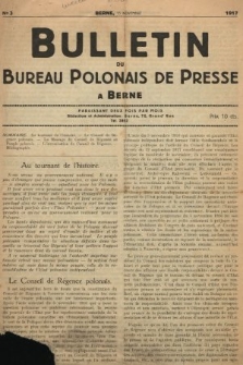 Bulletin du Bureau Polonais de Presse a Berne. 1917, no 3