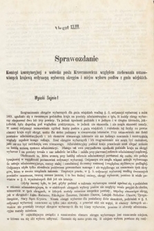 [Kadencja II, sesja III, al. 43] Alegaty do Sprawozdań Stenograficznych z Trzeciej Sesyi Drugiego Peryodu Sejmu Galicyjskiego z roku 1869. Alegat 43