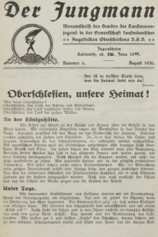 Der Jungmann : Monatschrift des Bundes der Kaufmanns-jugend in der Gewerkschaft Oberschlesiens D.H.V. 1930, nr 5