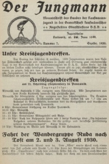 Der Jungmann : Monatschrift des Bundes der Kaufmanns-jugend in der Gewerkschaft Oberschlesiens D.H.V. 1930, nr 6