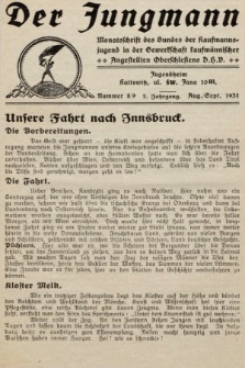 Der Jungmann : Monatschrift des Bundes der Kaufmanns-jugend in der Gewerkschaft Oberschlesiens D.H.V. 1931, nr 8/9